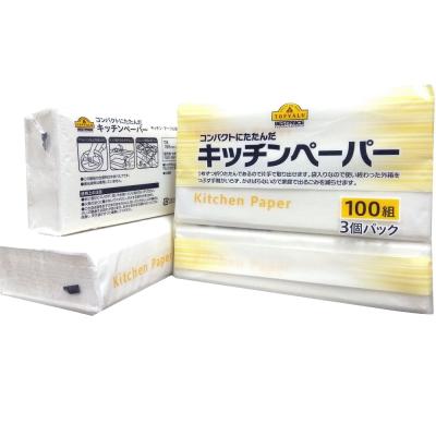 China Virgin Wood Pulps High Absorption Low Price Virgin Wood Pulp White Kitchen Paper Towel 100sheets 2ply for sale