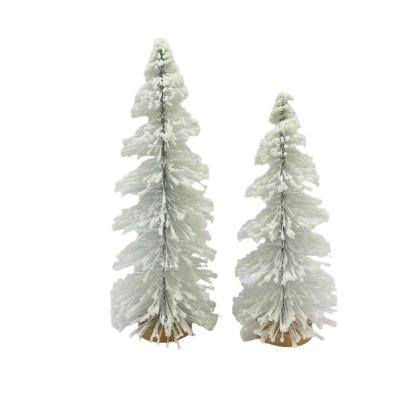 China 2023 New Years Plastic Christmas Table Top Artificia PVC Decorations Mini Village Mini Tree Christmas Tree for sale