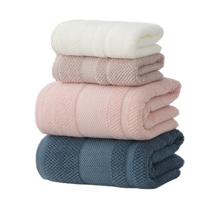 China Wholesale Custom Logo Luxury Bath Towel QUICK DRY 100% Cotton Bath Towel Sets For Hotel Home Use for sale