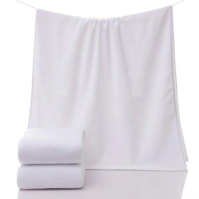 China Home Supplier Hotel Beach Use 100% Cotton Bath White Fancy Hand Towel 140 x 70cm Cotton Microfiber Towel for sale