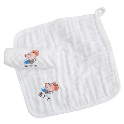 China Sustainable 2021 High Quality Soft Children's Microfiber Cotton Yarn Dyed Hand Towel Square Towel for sale