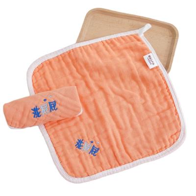 China Infant Baby Gauze Small Square Handkerchief Cotton Wholesale Viable 6 Layer Bubble Cotton Ply Baby Wash Face Towel for sale