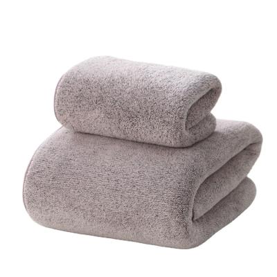 China Luxury Hotel Spa Bath Striped QUICK DRY Bamboo Charcoal Cotton Towels Gray Bamboo Cotton Towels Eco-friendly Superior Resistant Towels for sale