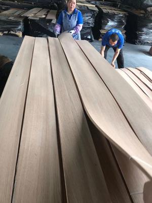 China 0.5mm rote Eichen-Furnierholz-Ebene schnitt MDF-Innenausstattungs-Gebrauch zu verkaufen