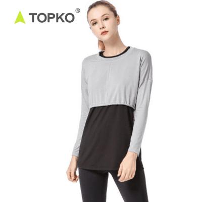 China TOPKO Antibacterial Wholesale High Quality Long Sleeve Culture Top Custom Fitness Wear for sale