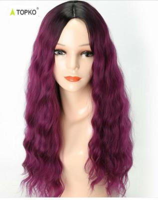 China 2020 TOPKO Long Wave Regular High Quality Women Wig for sale