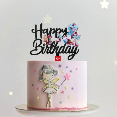 China Equipment Cake Topper Characters TX Bakery Decoration Baking Ingredients For Princess Acrylic Cake Topper Girl Women Birthday Party Decorations for sale