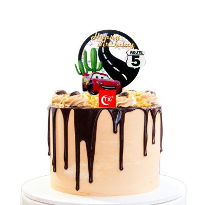 China Acrylic Cake Topper For Party Decorations Supplier from TX Happy Birthday Race Cars Theme Party Cake Topper ACRYLIC Flip Fun Quicksand Decor for sale