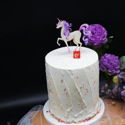 China Acrylic Birthday Unicorn Happy Birthday Cake Topper For Kids Party Cake Decoration for sale