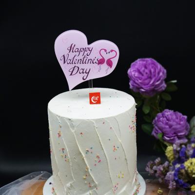 China Wedding Personalized Happy Valentine's Day Cake Topper Acrylic Mr. Mrs Wedding Cake Topper for sale