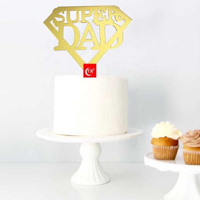 China TX Birthday Party Decoration Dad Party Supplies I Love You Best Of Dad Topper Father Forever Acrylic Stunning Acrylic Cake Topper for sale