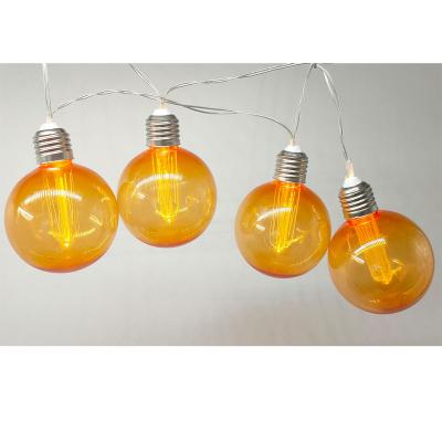 China Home Lights Amber Ball Light Battery Operated Holiday Light Decor LED String for sale