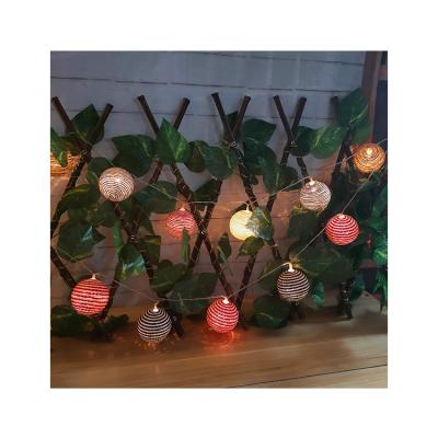 China Decoration lights in festival single party short supply design home decoration cotton ball led string lights for sale