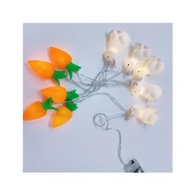 China Holiday Light New Product Launch Cute Cartoon Rabbit And Carrot String Light For Kids Bedroom Decorative Light for sale