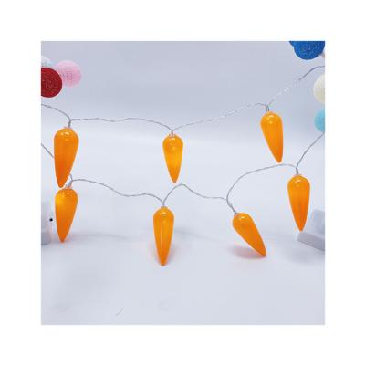 China Season Popular Decoration Easter Holiday Light Products Carrot Shape Light Orange String Light for sale