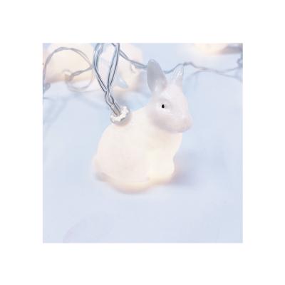 China / Factory Wholesale Cheap Holiday Decoration White Cute Rabbit Shaped Light String For Easter Season for sale