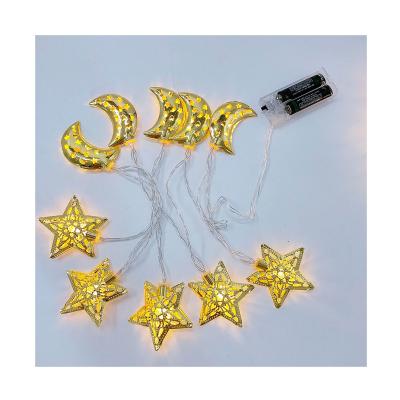 China Ramada Lights Ramadan Decorations Lights Patterns Led String Light Battery Operated Moon and Star Decoration Festival for sale