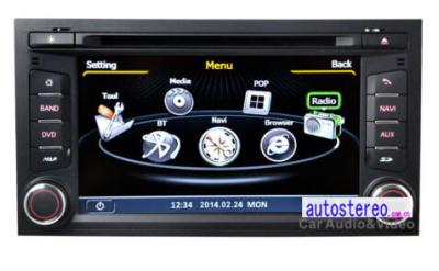 China Multimedias estéreas de la unidad de la cabeza de GPS del coche multi de la lengua para VW GOLF PASSAT JETTA TOURAN Seat León en venta