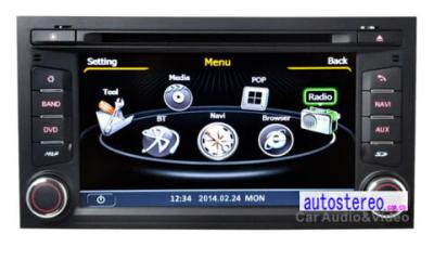 China 3G WIFI USB Bluetooth Car Stereo DVD Player Autoradio for Seat Leon 800*480 pixels for sale