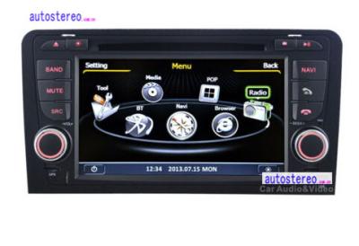 China Automobile Multimedia  Sat Nav WinCE 6.0 Audi Car Stereo with iPod / Three Zone / SWC for sale