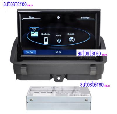 China Automobilmultimedia für Navigation DVD Audis Q3 GPS Satnav gehen Einheit Stereolithographie Bluetooth voran zu verkaufen