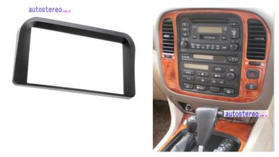 China Car Radio Installation Trim Fascia 2-DIN for Lexus LX 470 Toyota Land Cruiser 100 Facia for sale