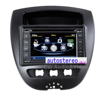 Chine Stéréo de voiture de Toyota SAT Nav DVD pour l'unité principale DVD Autoradio de Citroen C1 Toyota Aygo Peugeot 107 Satnav à vendre