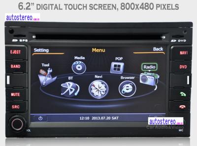 China Bluetooth Car Stereo Sat Nav Digital Touch Screen with DVD iPod USB for sale