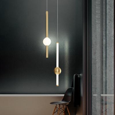 China Modern Simple Design Hanging Pendant Lamp Strip Staggered Linear Bedside Led Chandeliers Lights for sale