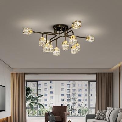 China Modern Dropping Pendant Light Room Led Art Design Led Crystal Ceiling Lights Chandeliers Light for sale