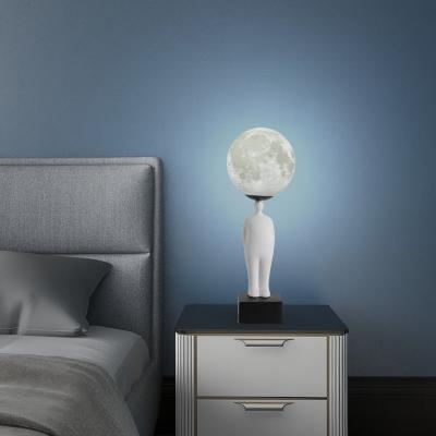 China Three Color Dimming Pla Lamp Wholesale Resin 3d Art Bedside Table Lamp Decorative Adjustable Factory Resin Body Table for sale