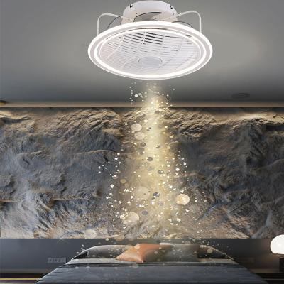 China Modern Modern Room Hidden Blade Led Ceiling Fan Light Fixtures With Remote for sale