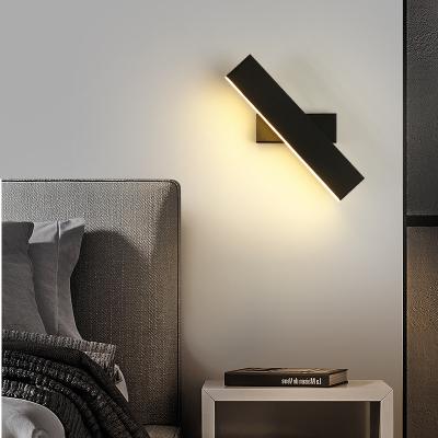 China Modern Fitting Corridor Led Lamps Indoor Rotating Adjustable Modern Wall Sconce With Switch Stair Wall Light for sale