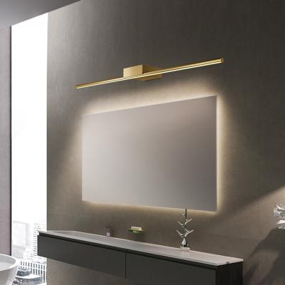 China Lighting Works Front Wall Mounted Lamp Mirror Waterproof Led Mirror Light And Bathroom Brass Gold Copper Wall Fog Light for sale