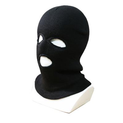 China COMMON Winter 3 Hole Knitted Face Mask Outdoor Sports Full Face Cover Ski Mask Warm Knit Balaclava For Adult for sale