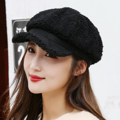 China Wool COMMON Baseball Cap For Women Teddy Fleece Sports Hats Comfortable Winter Warm Embroidery Sun Outdoor Hats for sale