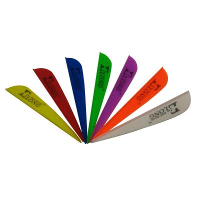 China Shield Shape Logo Rubber Shooting Arrow Vane Customized Arrows Feather for sale