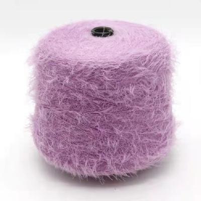 China Fancy Yarn A Variety Of Colors In The Spot Supply 2CM Stock Wholesale Nylon Big Feather 4CM Mink Yarn for sale