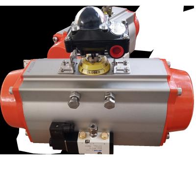 China Atuadores Rotativos Pneumaticos aluminum alloy pneumatic actuator 1/4 turn for sale