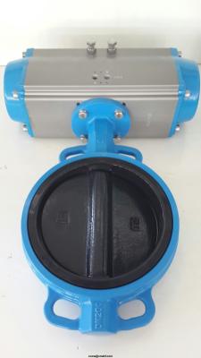 China Pneumatic actuator control wafer butterfly valves for sale