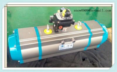 China three stage rack and pinion pneumatic rotary valve actuator for sale