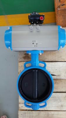 China butterfly valve with pneumatic actuator  pneumatic control butterfly valves for sale