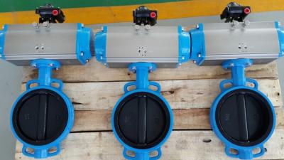 China rotary air torque rack and pinion actuadores neumáticos  control butterfly valve and ball valve for sale