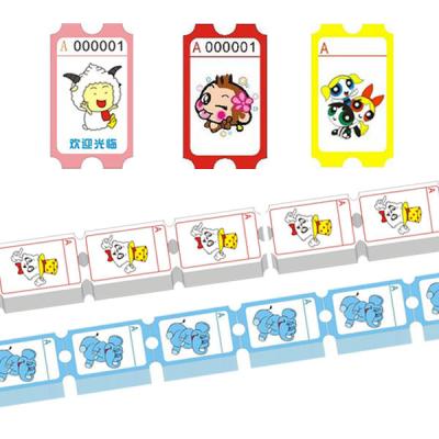 China Mini Kids Attack ball toss custom lottery tickets,raffle ticket paper for sale