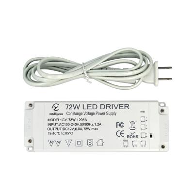 China 72W Cabinet Light Power Supply 12v 6a Constant Voltage Switching Power Supply with Hand Movement Activator CY- 72W-1206A for sale