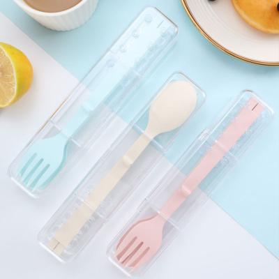 China Seling Building Block Viable Top Plastic Chopsticks Fork and Spoon Tableware Gift Places for Dinner Camping Cutlery Set Outdoor Flatware for sale