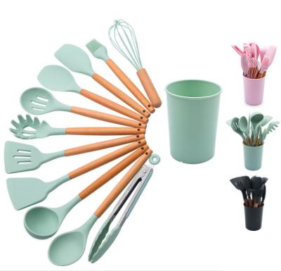 China 12 Pieces Viable In 1 Set Nylon Kitchen Accessories Cooking Porcelain Tool Kitchenware Nylon Kitchenware Cocina Utensils for sale