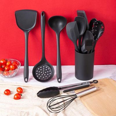 China Hot Selling Viable Kitchen Cooking Tool Silicone Kitchen Utensil Set Silicone Spatula Soup Spoon Colander Spatula Easy Clean Kitchen Tableware for sale