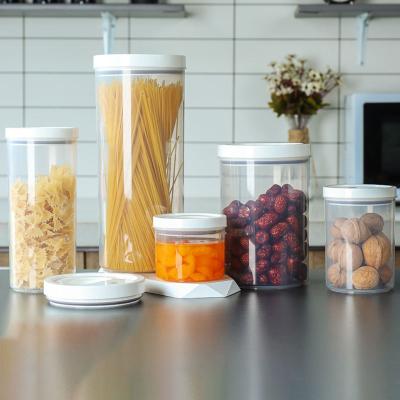 China High Quality Borosilicate Plastic Spice Storage Containers Food Seal Seal Jar With Airtight Food Container For Food Preservation Safe for sale