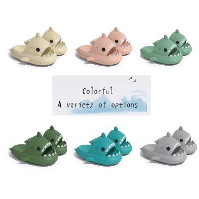 China Fashion Trend Adults Kids Summer Novelty Open Toe Slide Sandals Beach Pool Shower Shark Antiskid Unique Slippers With Cushioned Thick Sole for sale